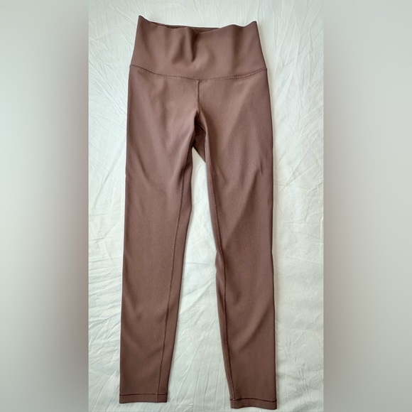 CALIA by Carrie Underwood Pants - CALIA Carrie Underwood Leggings Small High Rise Ribbed Mauve Brown Athletic